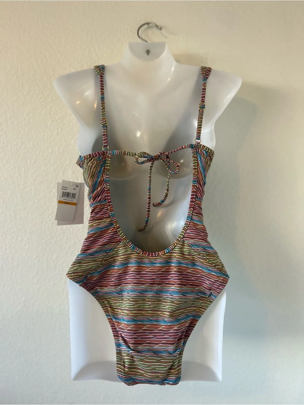 Becca Free Spirit Plunge One Piece Swimsuit Size S